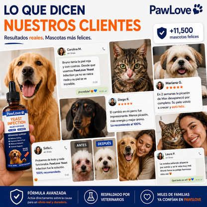 PawLove® Yeast Infection – Ayuda a Combatir la Picazón, Irritación y Hongos en Mascotas