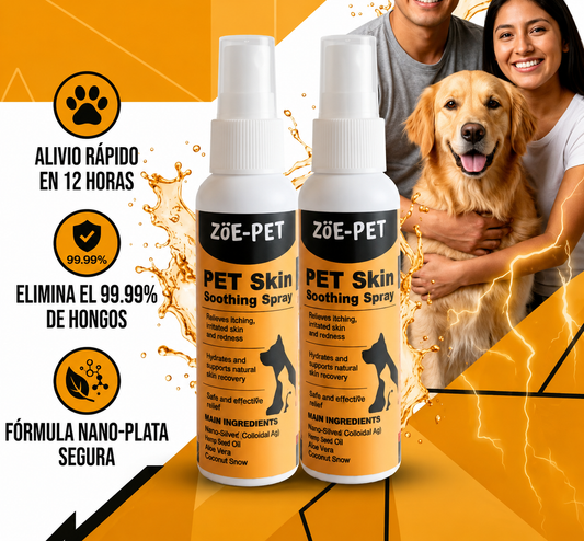 PET SKIN - Tratamiento natural para piel roja, irritada con granitos o dermatitis para mascotas
